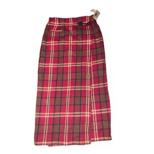 Vintage 60s plaid midi skirt